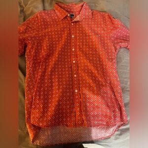 Club Room Men’s Short Sleeve Button Up Shirt, Sz Large Men’s